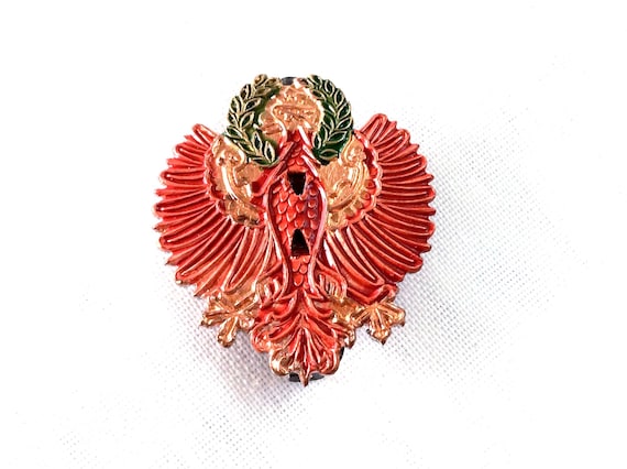 Fly Eagle Brooch Pin With Cat Eye Stone - Animal Lapel Pin For Women & Men