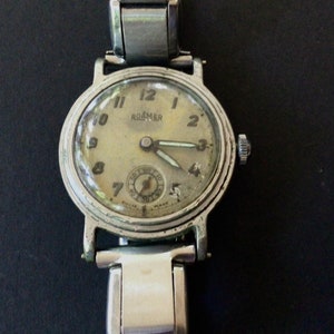 Vintage Roamer Watch 15 Jewels, 1940s Watch, Working Condition, Brevet, Manual Wind Vintage Swiss Wrist Watch Signed image 5