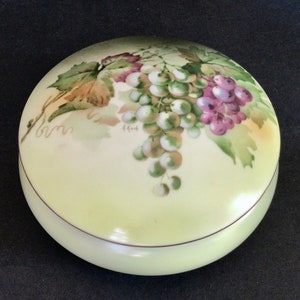 Beautiful Porcelain Box With Lid, A & C Bavaria Koch Signed, Art Deco Style Jewelry Box, Ceramic Trinket Dish, Vanity Decor, Boudoir Decor