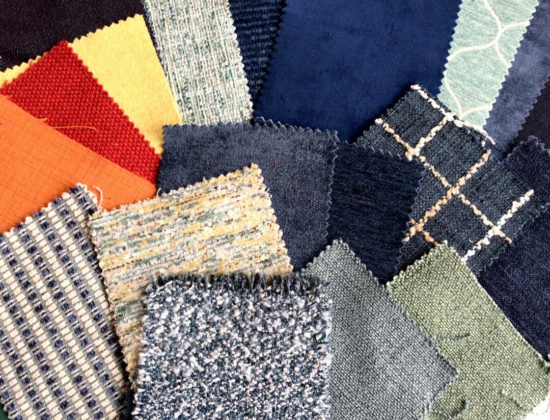 20 Upholstery Fabric Swatches, Fabric Remnants, Scrapbooking, Junk
