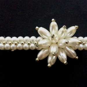 French Beaded Barrette, 1980s Hair Clip, Elegant Pearled Hair Slide For Women, Retro Hair Accessories, Vintage Hair Decor, Disco Hair NOS