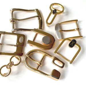 Vintage Metal Belt Buckle Lot: 1970s Retro Buckles, Craft Supplies