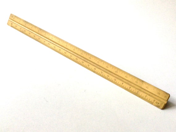 Vintage Lietz Triangular 3-sided Architect Ruler 2302-S West Germany,  Pearwood 1960s Drafting Tool, Mathematics Tool, Vintage Science Tool -   Israel