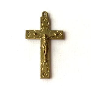 Vintage Cross Pendant, Small 1.5” Cross For Necklace Vintage Religious Jewelry, Religious Gifts, Catholic Jewelry From Irish Convent