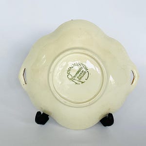 Vintage Royal Winton Delphiniums Dish: Hand-Painted Candy Bowl, 1930s Serving Plate 画像 3