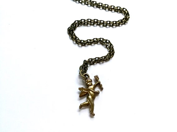 Charm Pendant Necklace, Cupid Valentine's Gift Ne… - image 3