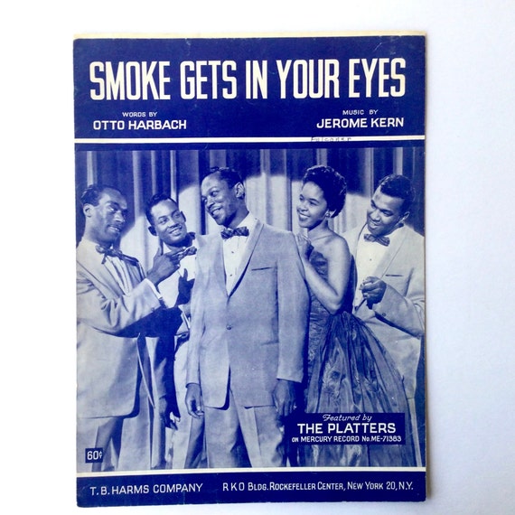 Smoke Gets in Your Eye the Platters Musicals Scores 1950s Etsy