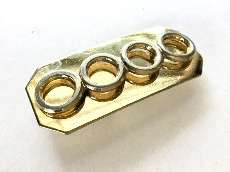 Vintage Metal Buckle Connector Component Metal Stamping Buckle Craft Embellishment Leather Working Metal Clamp Stamping Embellishment