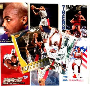 Jeu de cartes à collectionner Charles Barkley, Houston Rockets, années 76, équipe olympique des États-Unis, cartes à collectionner de basket-ball vintage, cartes de score de basket-ball