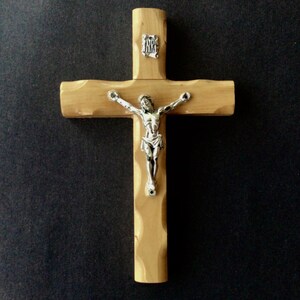 Beautiful Vintage Crucifix, Jesus Cross With Metal, Crucifix For Wall, Religious Gifts, Religious Christian Decor, Olive Wood Jerusalem