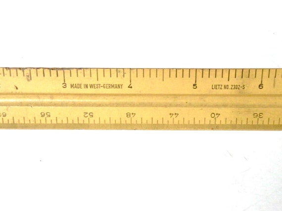 Vintage Lietz Triangular 3-sided Architect Ruler 2302-S West