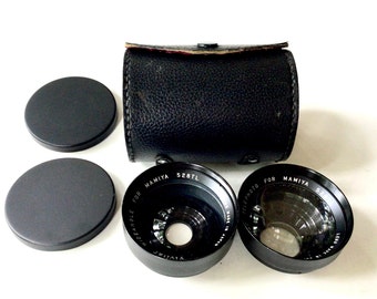 Vintage Vivitar Lens Set: Wide Angle & Telephoto for Mamiya 528TL