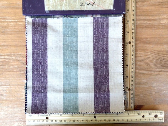 Vintage Fabric Swatch Book, 29 Woven Plaids & Stripes Squares