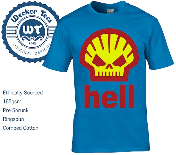 Shell Logo Parody Hell T-Shirt As Worn By Heath Ledger High Quality Tees