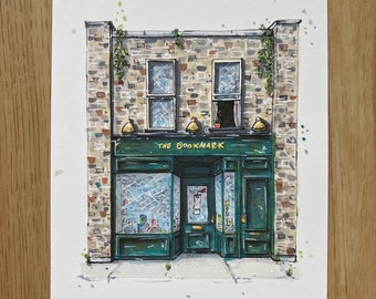 Bookstore Illustration Print | Literary Wall Art