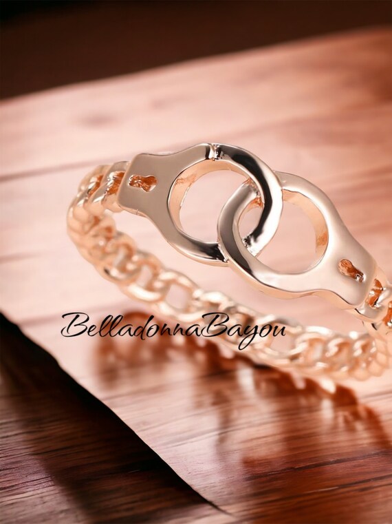 Dainty Handcuff Ring Handcuff Jewelry Ladies Handcuff Ring