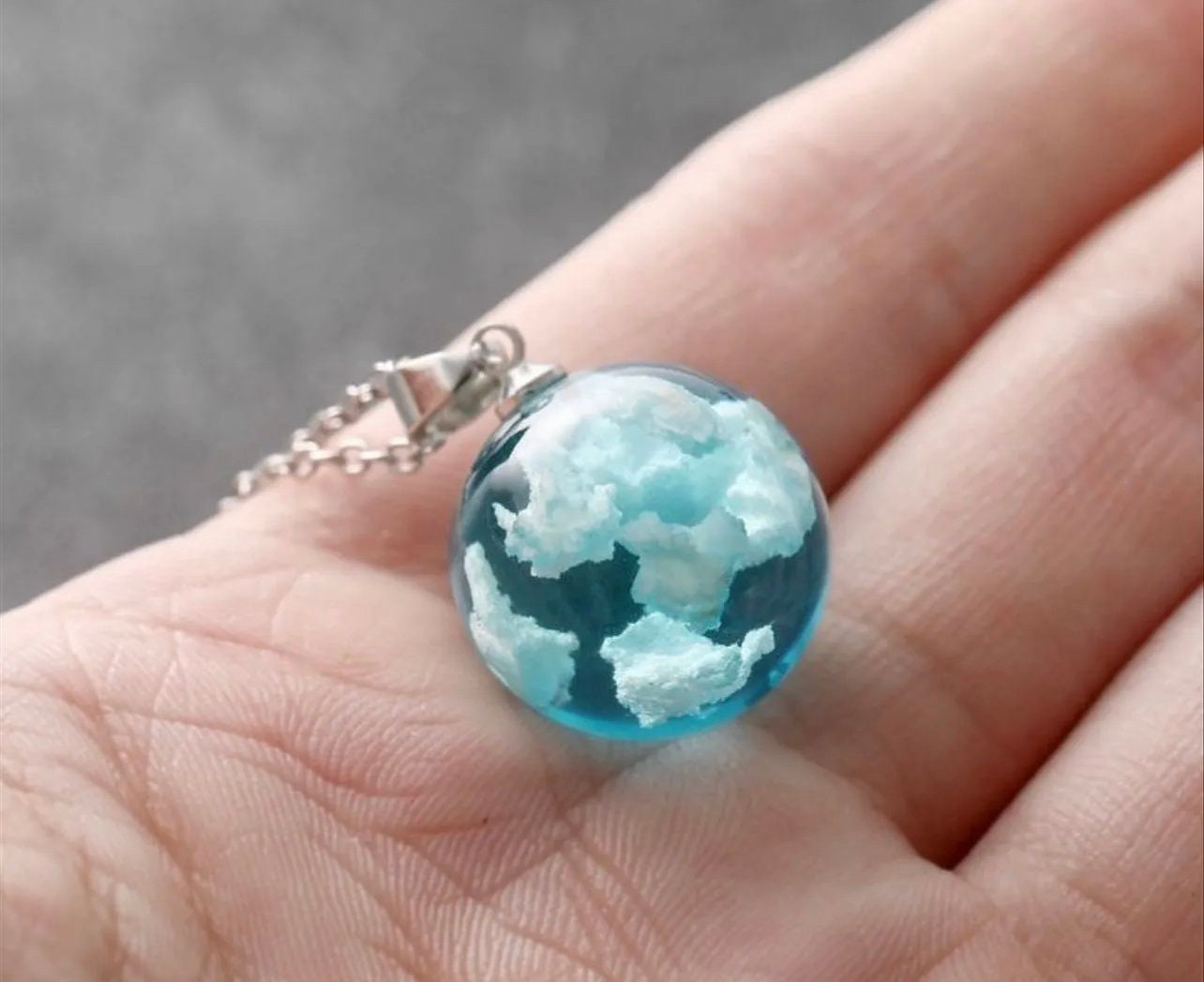 Blue sky necklace clearance