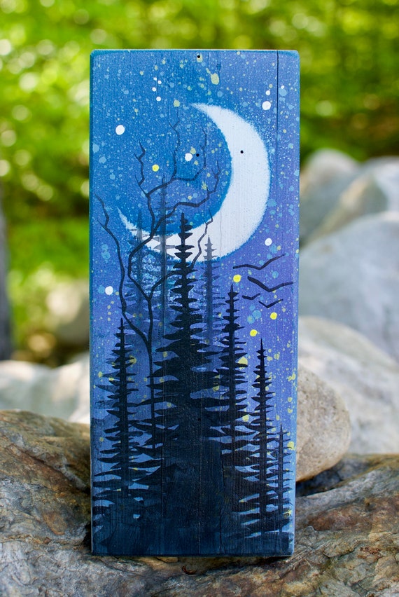 Hand Painted Reclaimed Barn Board Painting Etsy