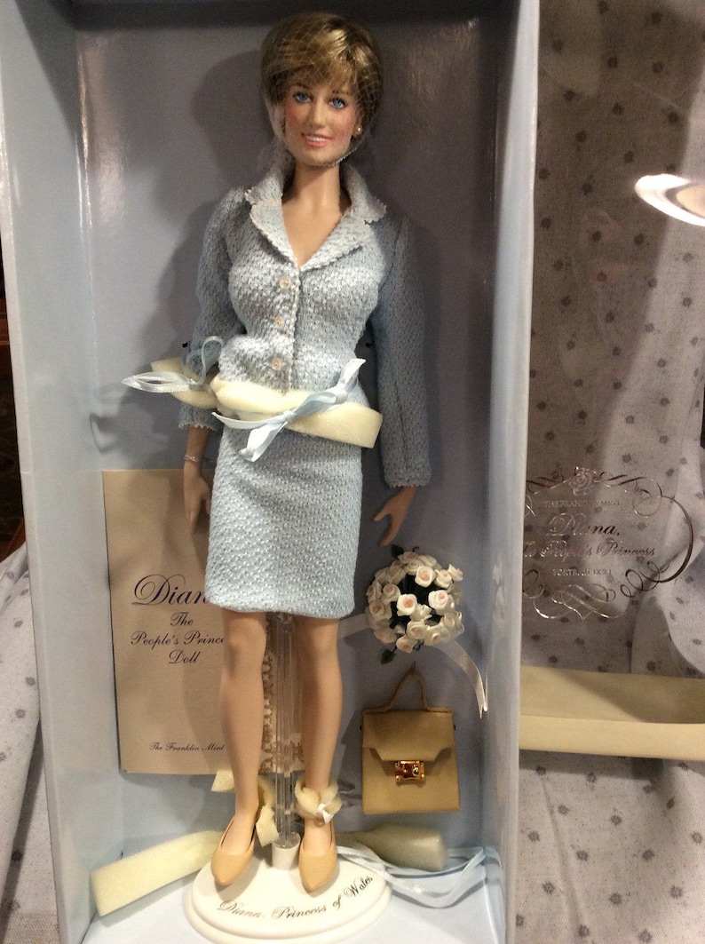 Vintage Princess Diana Doll Collectible Beautiful Franklin Etsy