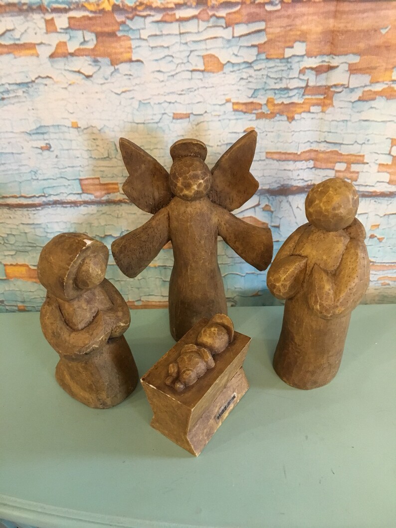House of Lloyd 1996 solid resin 4 piece Nativity set Etsy