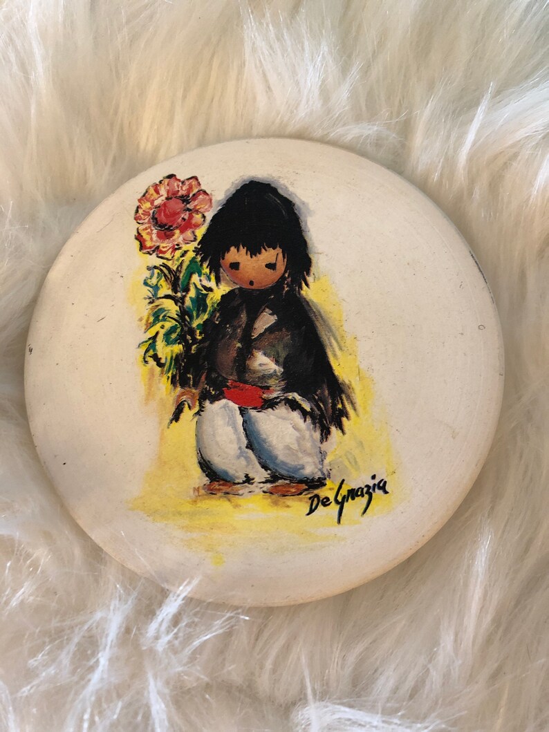 Set of 4 vintage DeGrazia drink coasters