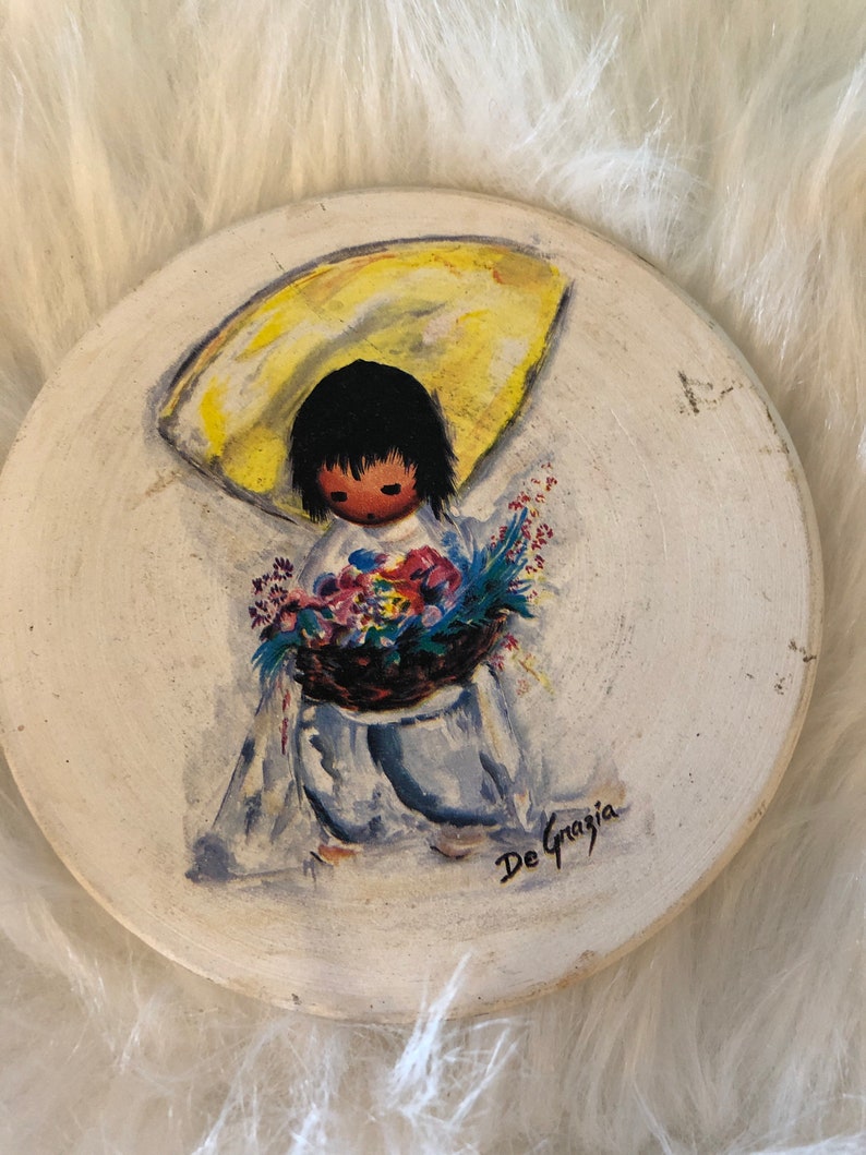Set of 4 vintage DeGrazia drink coasters