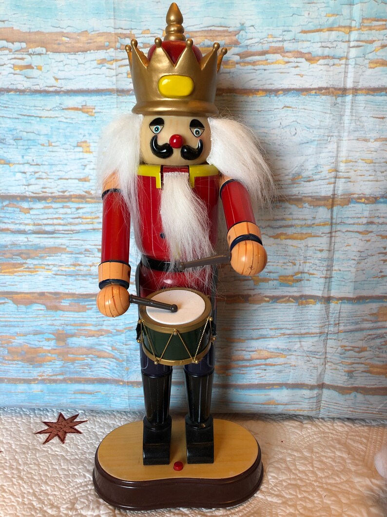 Vintage 1997 Animated Nutcracker Drummer Christmas Decor Plays  Etsy