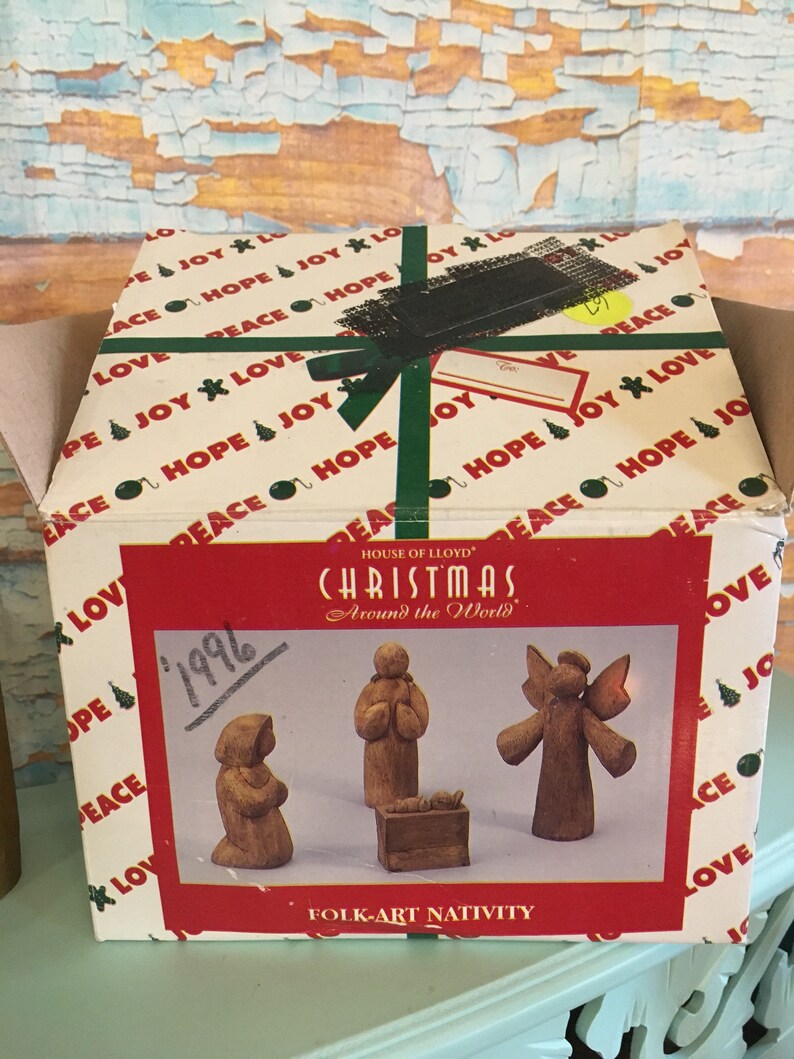 House of Lloyd 1996 solid resin 4 piece Nativity set Etsy