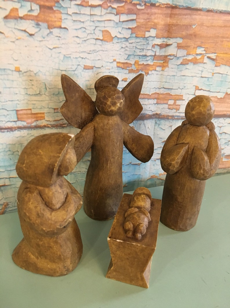 House of Lloyd 1996 solid resin 4 piece Nativity set Etsy