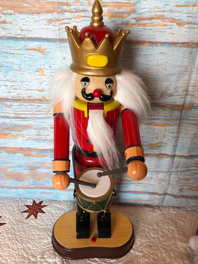 Vintage 1997 Animated Nutcracker Drummer Christmas Decor Plays Etsy