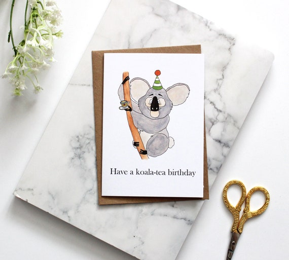 Avoir Un Anniversaire Koala The Pun Carte Dhumour Carte Etsy Avoir Un Anniversaire Koala The Pun Carte Dhumour Carte Etsy