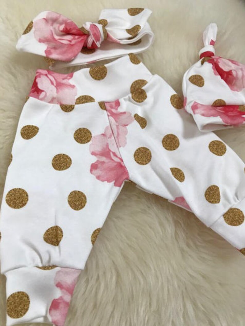 Baby Girl HeadbandBaby GirlComing Home OutfitNewborn GirlHospital GiftNew Mom GiftMonogrammed Baby OutfitClothesBaby Shower Gift