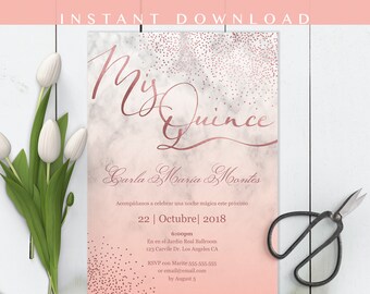 invitaciones de quinceanera etsy