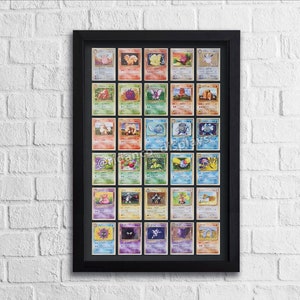 Cornice per 30 carte collezionabili per carte Raw con protezione UV opzionale, Mtg, Pokemon, Yu-Gi-Oh! TCG, espositore da parete in legno di alta qualità