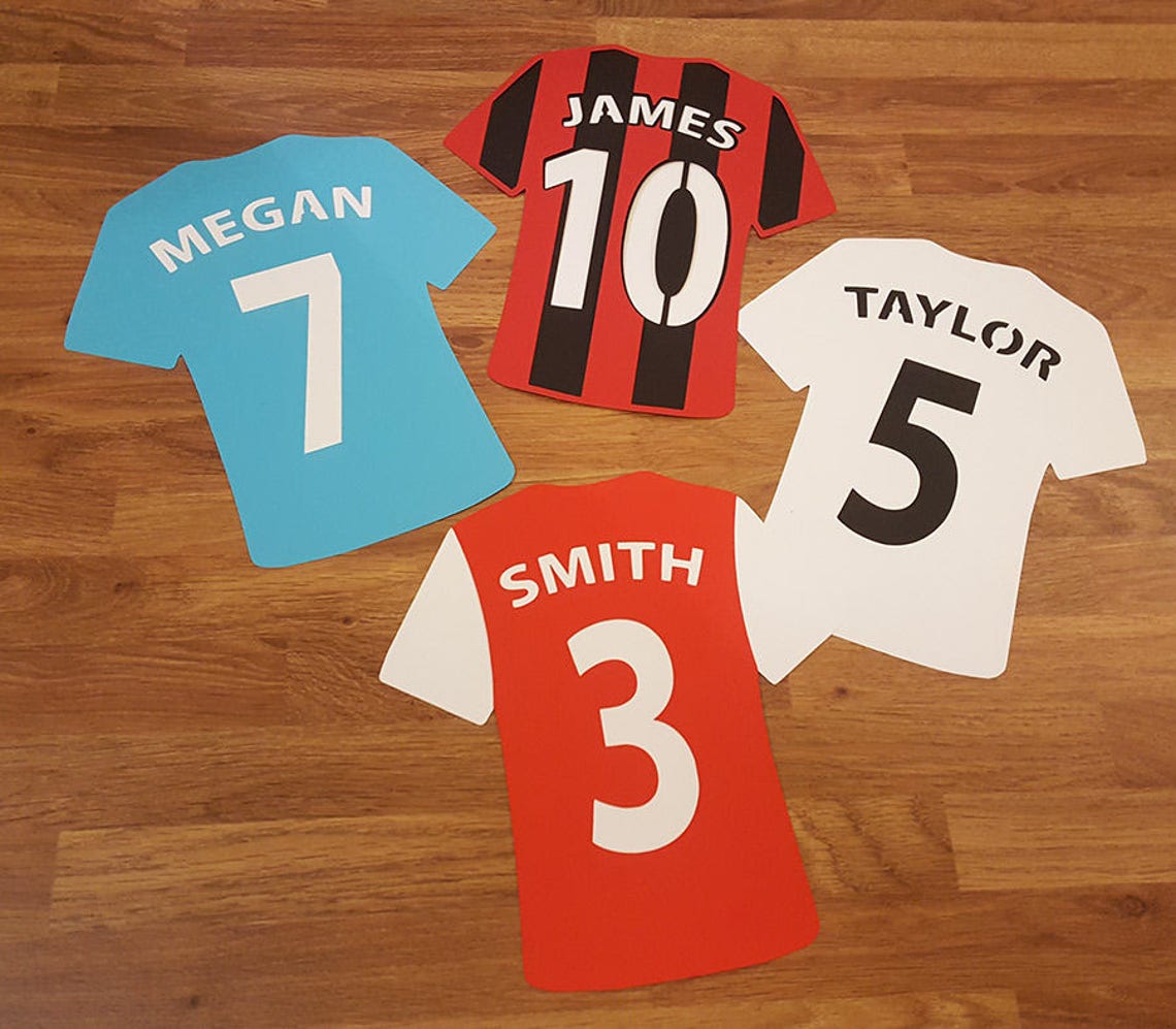 Boys Bedroom Football Shirt Frame Papercut Soccer Kit with Etsy