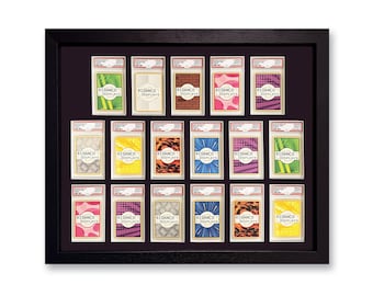 Black Graded Slab 17 Card Frame, UV Protective, PSA, Beckett, Mtg, Ace Grading Trading Cards TCG High Quality Display Wall Case for Base Set