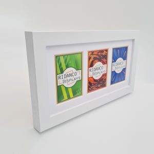 Cadre blanc pour 3 cartes à collectionner pour cartes brutes avec protection UV en option, Mtg, Pokemon, Yu-Gi-Oh! TCG, tenture murale de haute qualité