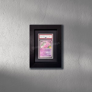 Schwarz abgestufte Platte 1 Kartenrahmen mit optionalem UV-Schutz, PSA, Beckett, Mtg, Pokemon-Sammelkarten TKG, hochwertige Vitrinenwandhülle