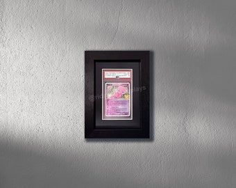 Schwarz abgestufte Platte 1 Kartenrahmen mit optionalem UV-Schutz, PSA, Beckett, Mtg, Pokemon-Sammelkarten TKG, hochwertige Vitrinenwandhülle