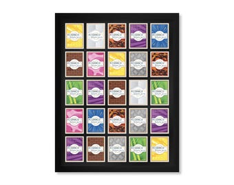 Ridanco 25 Trading Card Display Frame for Raw Cards with Optional UV Protection, Mtg, Pokemon, Yu-Gi-Oh! TCG, Wooden Display Wall Hanging