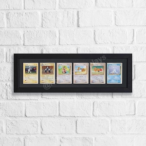 6 cartes à collectionner (disposition 1 x 6) Cadre pour cartes brutes avec protection UV en option, Mtg, Pokemon, Yu-Gi-Oh! TCG, tenture murale de haute qualité