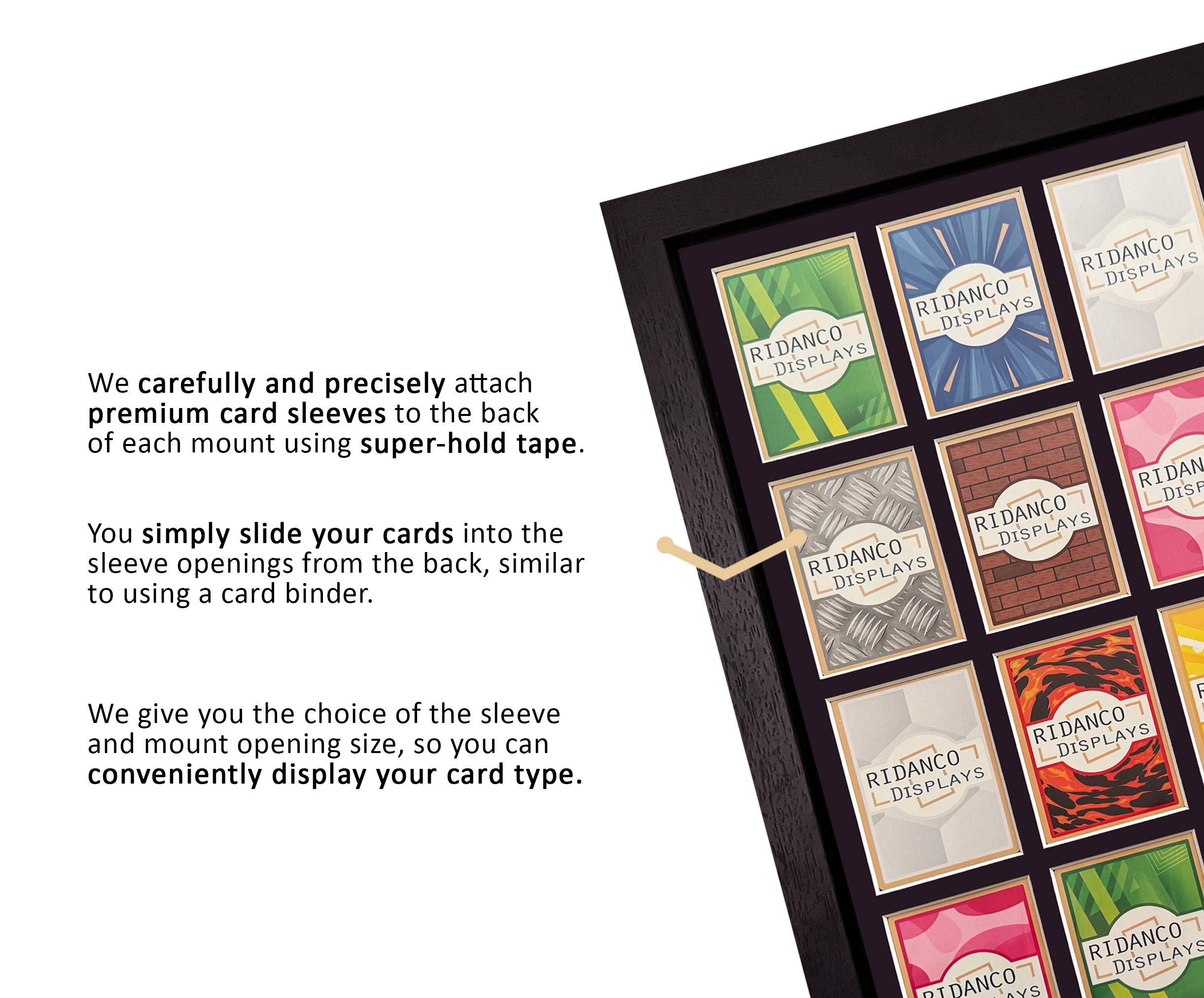 3 Raw Trading Card Display Frame | Black, 22x22mm