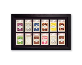 Marco de 12 cartas con clasificación negra, protección UV, PSA, Beckett, Mtg, Ace Grading Trading Cards TCG, estuche de exhibición de pared de alta calidad para el juego base.