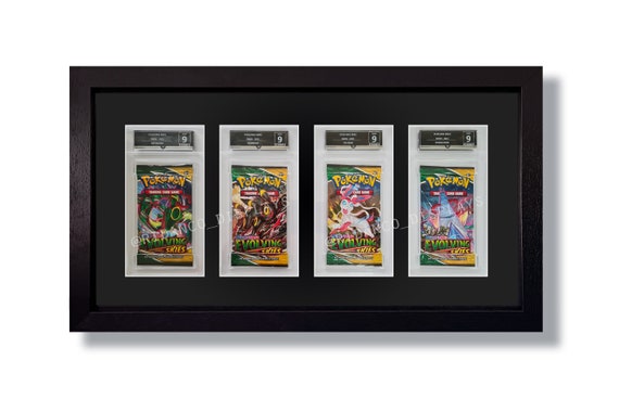 card pack display case 4-Pack Acrylic Wall Display Case – Pokémon Pack Showcase