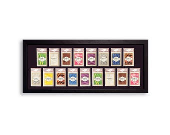 Black Graded Slab 17 Card Frame, UV Protective, PSA, Beckett, Mtg, Ace Grading Trading Cards TCG High Quality Display Wall Case for Base Set