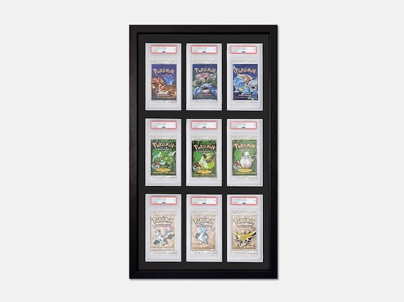 Frame for 9 Graded Boosters With UV Protection, PSA, Booster Pack Display  Frame Pokemon Trading Cards TCG, High Quality Display Wall Case - Etsy