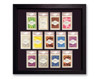 Black Graded Slab 13 Card Frame, UV Protective, PSA, Beckett, Mtg, Ace Grading Trading Cards TCG High Quality Display Wall Case for Base Set