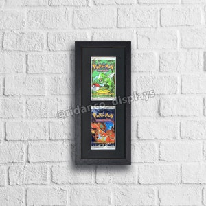 Zwart boosterpakket, set van 2 (staande versie) lijst met optionele uv-bescherming, Mtg, Pokemon Trading Cards TCG, boostercase met schuim