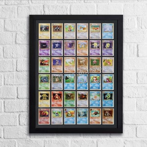 36 Cornice per carte collezionabili 39 x 29 mm per carte Raw con protezione UV opzionale, Mtg, Pokemon, Yu-Gi-Oh! TCG, espositore da parete di alta qualità