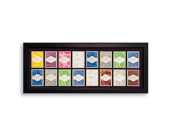 Marco de 16 (8x2) para cartas coleccionables con protección UV opcional, para deportes, MTG, cartas de póker, juegos de mesa, TCG, para colgar en la pared de alta calidad.